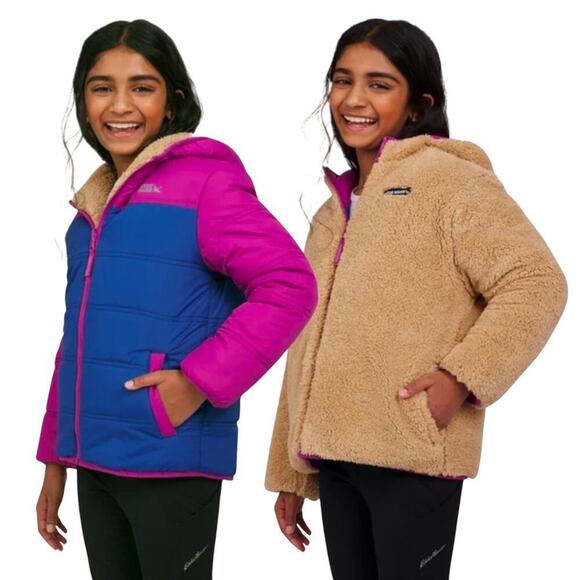 Eddie Bauer Girl's Jacket Reversible Size Large NWT - Picture 11 of 11